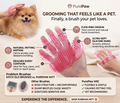 Rubber Pet Cleaning Massaging Grooming Glove Brush